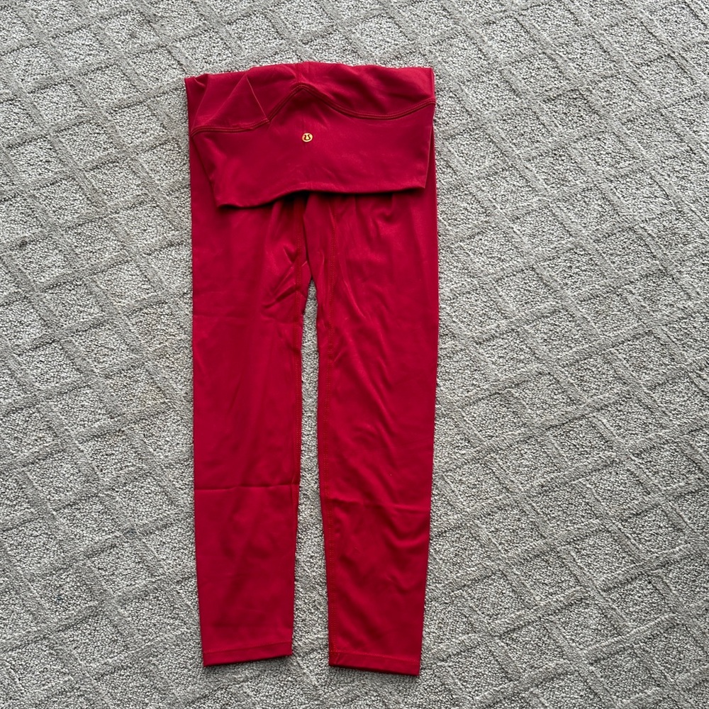 lululemon athletica Red High-Rise Leggings
